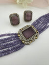 Hydro beads, CZ, Stones Choker necklace set, Indian Bridal Jewelry, chic set