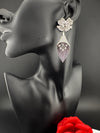 Premium Nano Setting Cubic Zirconia 3D earrings in Spear Drop, stylish, designer Inspired Statement Dangle earring/Bridal Bridesmaid earring