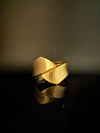 Brushed finished Gold Chunky Cuff Bracelet Bangle, Anti Tarnish, fits sizes upto 2.6"