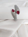 Openable Designer bracelet in American Diamonds, crystal stones, CZ, Fits size upto 2.6"