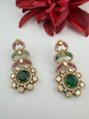 Cubic Zirconia, Kundan, Stone Chandelier Drop Earrings, Moissanite, CZ, Designer jewelry