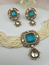 Hydro beads, CZ, Doublet Stones Choker necklace set, Indian Bridal Jewelry, chic set