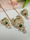 Kundan, CZ, MOP, Stone, Uncut Polki Long Pendant necklace set, Pendant set, everyday wear jewelry