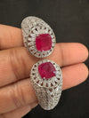 Openable Designer Cuff bracelet with Stones, American Diamonds, crystal stones, CZ, Fits size upto 2.6"