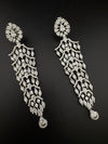 Premium Cubic Zirconia Chandelier Long earrings is designer Inspired, Statement Long earring, Bridal, Party, Wedding jewelry, Shiny