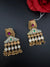 Amrapali inspired Matt Gold, kundan, Turquoise Enamel, ChandBali long Earrings, designer jewelry