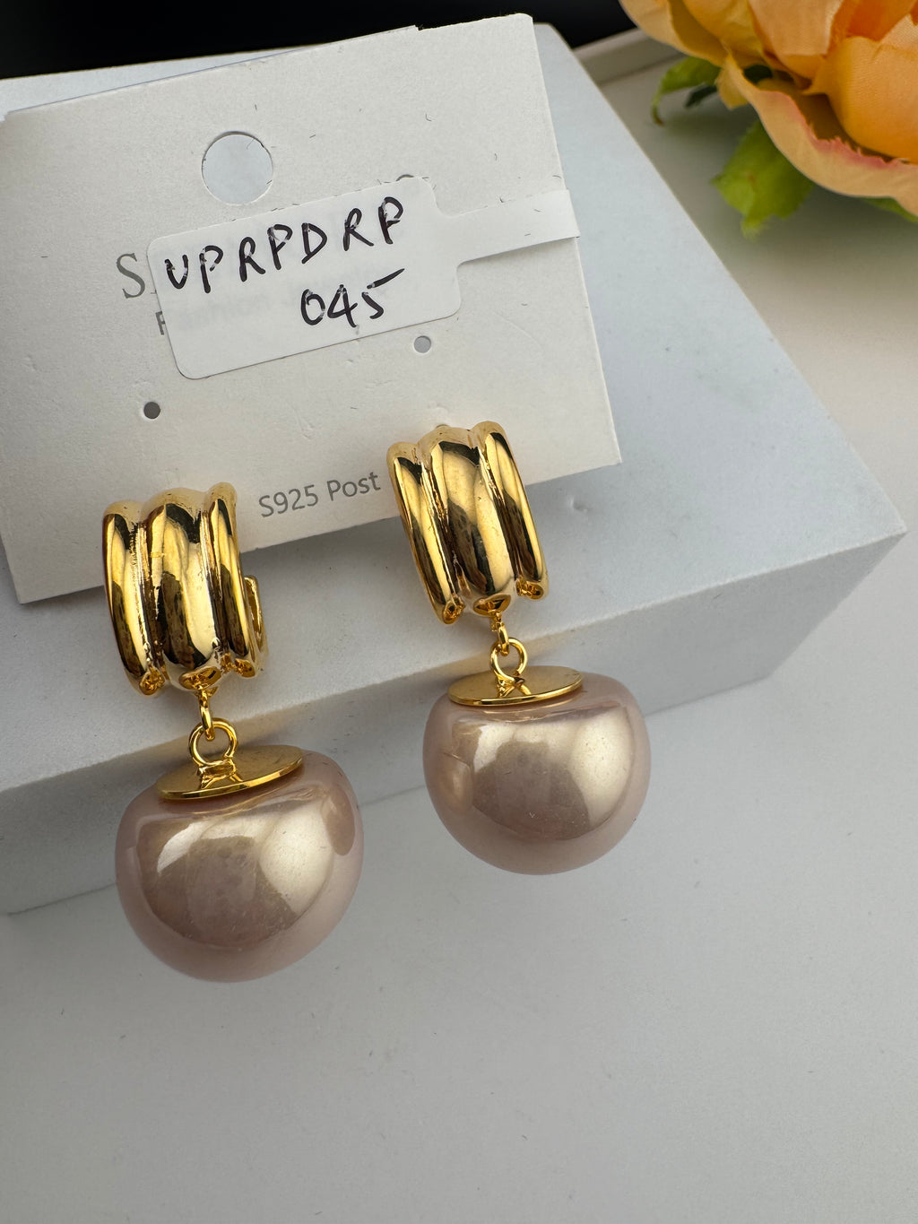 High Quality Premium Enamel and gold Designer Drop Earrings