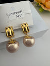 High Quality Premium Enamel and gold Designer Drop Earrings