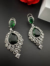 Premium Cubic Zirconia, Glass stone in unique style setting is a statement Drop Dangle earring/Indian/Bridal Jewelry, Bridesmaid Gift