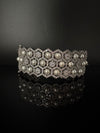 Openable Designer bracelet with Pearls, crystal stones, CZ Nano setting, Fits size upto 2.6"