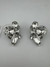 Crystals geometric shapes in unique setting Designer stud earrings, Indian Jewelry