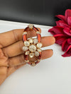 Moissanite Kundan, Enamel, CZ Adjustable Bracelet Bangle, Gold Polish Designer Bangle