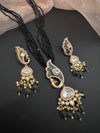 Kundan, CZ, MOP, Pearls, Hydro Beads Peacock Long necklace set, Rani haar, everyday wear jewelry