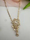 Kundan, CZ, MOP Pendant Necklace Set with Earrings, Everyday Wear Jewelry