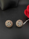 Cubic Zirconia, Diamond nano setting Victorian stud earrings, Indian Jewelry