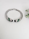 Openable Cuff bracelet with Stones, American Diamonds, crystal stones, CZ, Fits size upto 2.6"