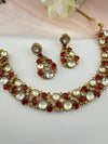 Stones, CZ, Kundan Gold necklace set, Indian Bridal Jewelry set