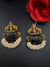 Amrapali inspired Matt Gold, Stone, pearls, Chandbali Earrings, designer jewelry