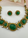 Kundan, Stone, Gold plated necklace set, Indian Bridal Jewelry set