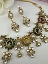 Sabyasachi inspired Kundan Pearls stones Necklace Set, Indian Bridal set