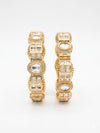 Moissanite Kundan, CZ, Openable Bracelet Bangle set of 2, Gold Polish