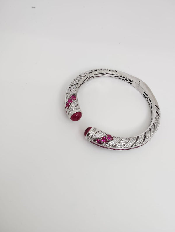 Openable Cuff bracelet with Stones, American Diamonds, crystal stones, CZ, Fits size upto 2.6"