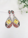 Swarovski inspired Crystal, cubic zirconia, diamonddangle earrings, Indian Jewelry