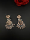 Pink and Gold, Doublet Stone Chandelier Drop Earrings, Bridal, CZ, Designer jewelry
