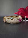 Openable Matt Gold Plated Bangle with Crystal Stones, CZ Nano Setting (Fits 2.6" Diameter)