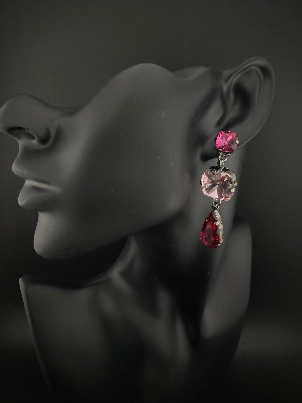 Premium Swarovski Crystal and Cubic Zirconia in long drop is a designer earrings/Swarovski Inspired Bridal Jewelry