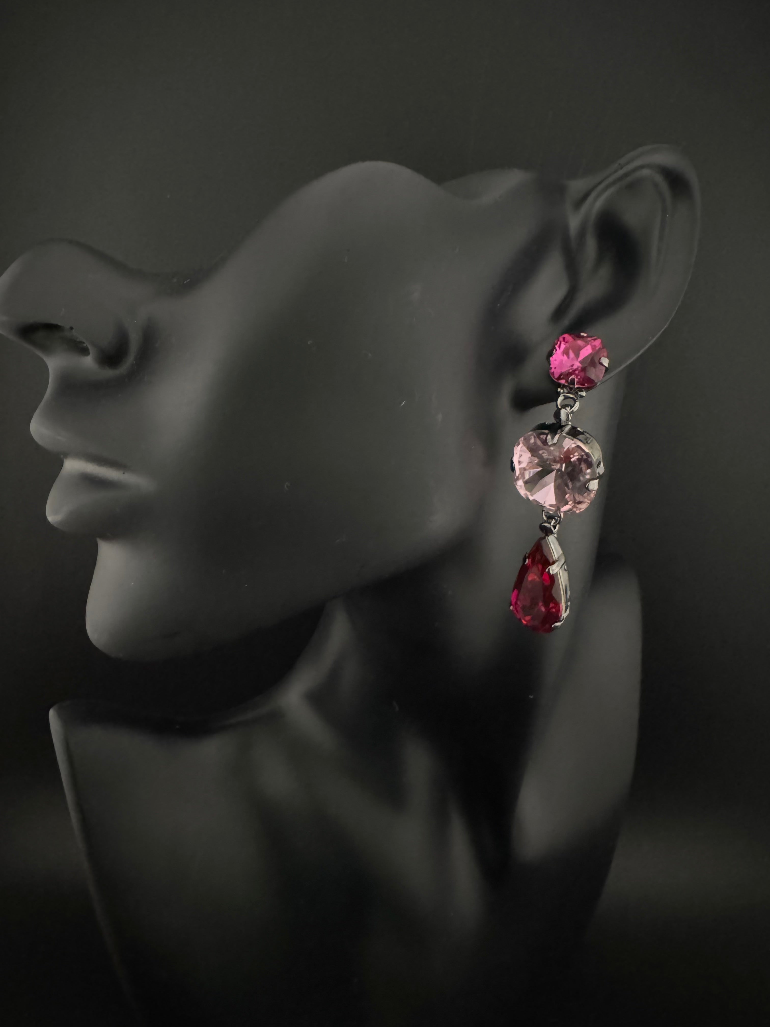 Premium Swarovski Crystal and Cubic Zirconia in long drop is a designer earrings/Swarovski Inspired Bridal Jewelry