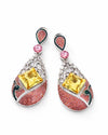 Swarovski inspired Crystal, cubic zirconia, diamonddangle earrings, Indian Jewelry