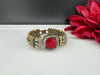 Moissanite Kundan, Crystal, CZ Adjustable Gold Polish Bracelet, Kids Bracelet fits 2.4"