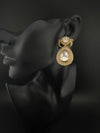 Victorian Uncut Kundan, CZ details is Tyaani Inspired designer earringsDrop Earrings