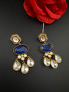 Gold Kundan, Stone Chandelier Drop Earrings, Bridal, Moissanite, CZ, Designer jewelry