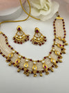 Rajwadi, kundan, pearls, stones Gold necklace set, Indian Bridal Jewelry set