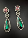 Premium cubic zirconia Crystal Long Drop Swarovski inspired designer Dangle Earrings/Indian earring/Bridal, Bridesmaid Gift