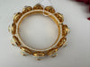 Moissanite Kundan, Enamel, CZ Rajwadi Pacheli Bracelet Bangle Kada, Gold Polish(fits 2.6" wrists)