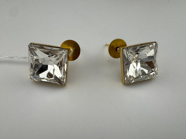 Swarovski inspired Crystals Square small stud earrings, Indian Jewelry