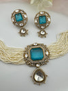 Hydro beads, CZ, Doublet Stones Choker necklace set, Indian Bridal Jewelry, chic set