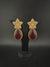 CZ and Gold, Doublet Stone Chandelier Drop Earrings, Bridal, Designer jewelry