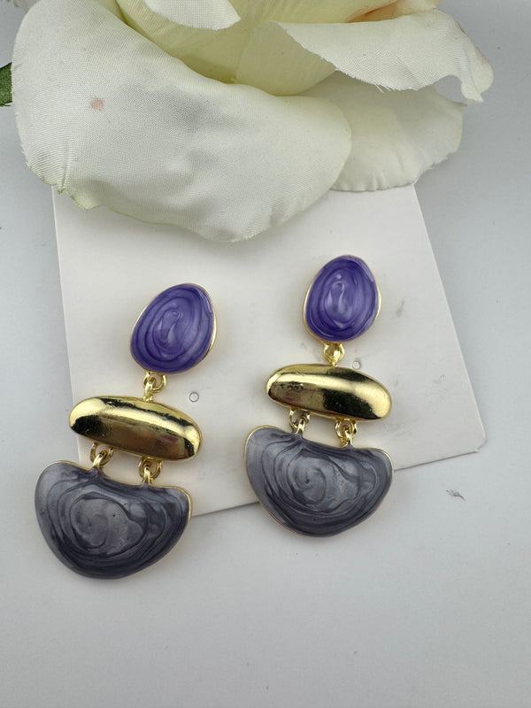 High Quality Premium Enamel and gold Designer Drop Earrings