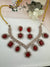 Doublet Stones, CZ, Kundan Gold Plated necklace set, Indian Bridal Jewelry set