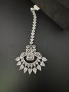 Silver Cubic Zirconia/Diamond Tikka, Indian Maang Tikka, Headpiece, Bridal jewelry (Copy)