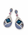Swarovski inspired Crystal, cubic zirconia, diamonddangle earrings, Indian Jewelry