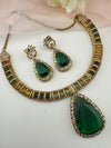 Stones, CZ/AD Gold Plated necklace set, Indian Bridal Jewelry set
