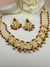 Rajwadi, kundan, pearls, stones Gold necklace set, Indian Bridal Jewelry set