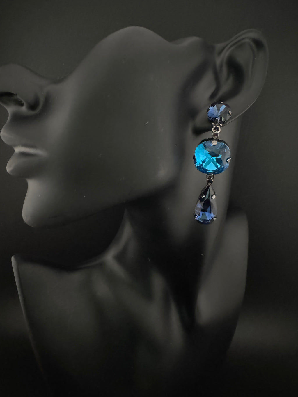 Premium Swarovski Crystal and Cubic Zirconia in long drop is a designer earrings/Swarovski Inspired Bridal Jewelry