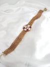 Kundan, Moissanite, multi Gold chain choker necklace set, Indian Bridal Jewelry