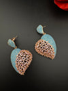 Premium Nano Setting Multicolor Cubic Zirconia, Crystal stones in Unique setting is designer Inspired Statement Heart shaped earrings